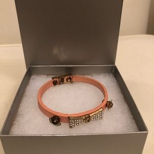 BETSY JOHNSON PEACH LEATHER BRACELET
